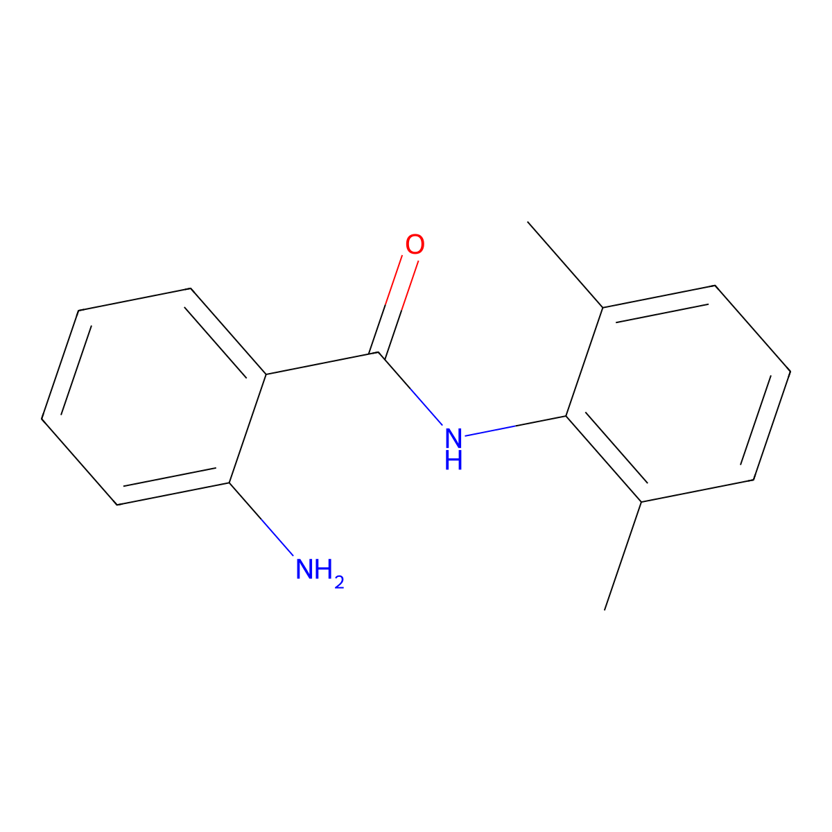 2-amino-N-(2,6-dimethylphenyl)benzamide molecular structure, CAS 13922-38-8