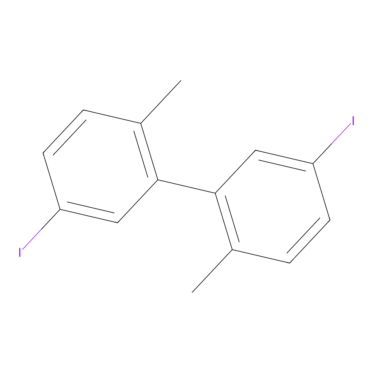 5,5'-Diiodo-2,2'-dimethylbiphenyl molecular structure, CAS 1392203-19-8