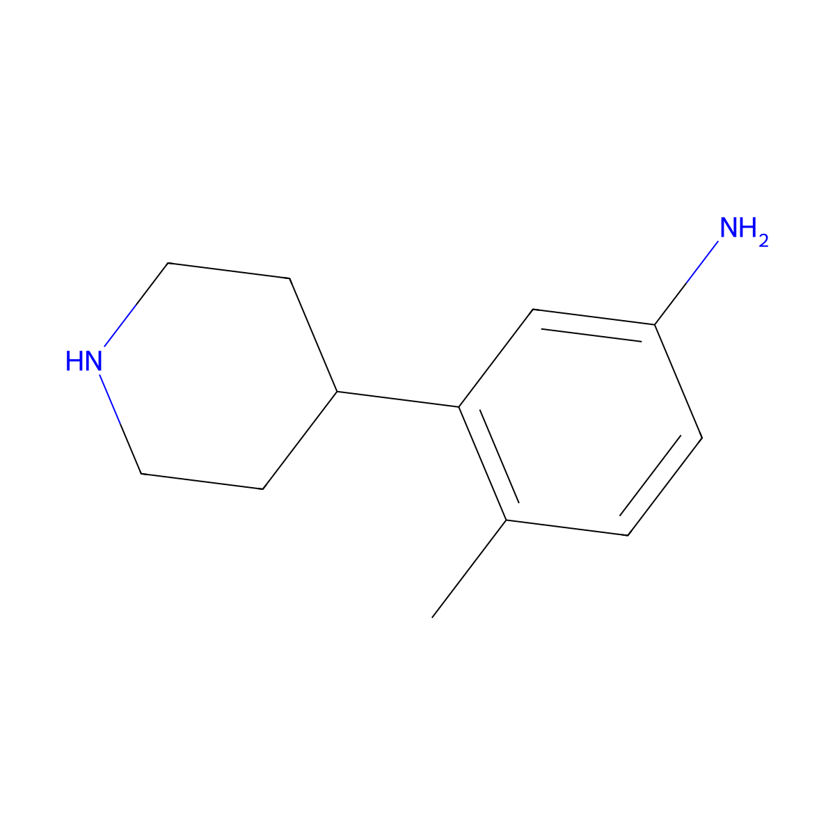 4-Methyl-3-(piperidin-4-YL)aniline molecular structure, CAS 1392207-81-6