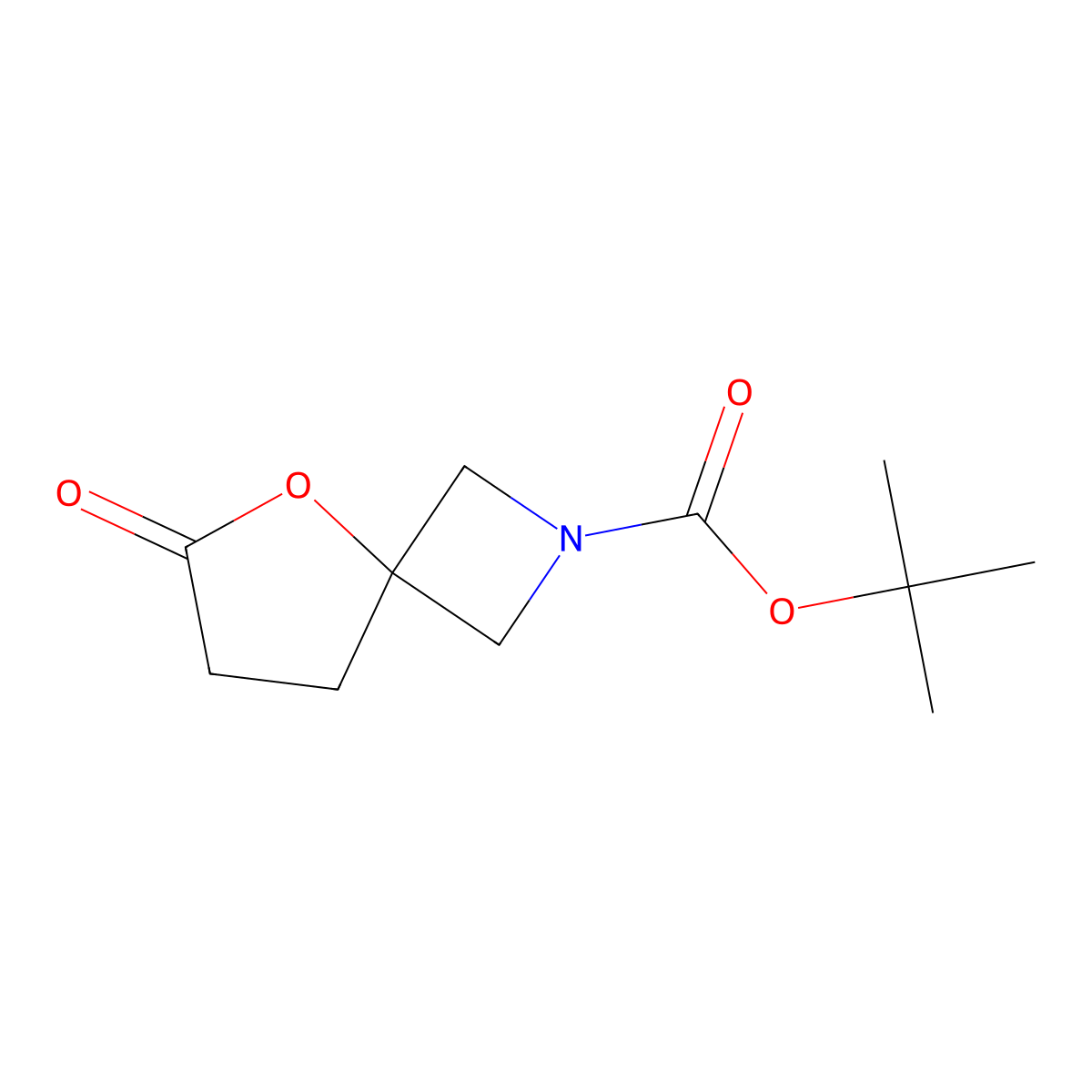 Tert-butyl 6-oxo-5-oxa-2-azaspiro[3.4]octane-2-carboxylate molecular structure, CAS 1392210-84-2