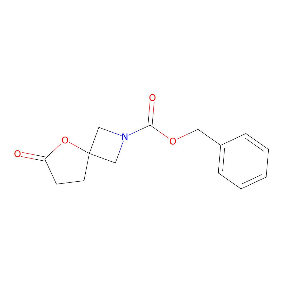 Benzyl 6-oxo-5-oxa-2-azaspiro[3.4]octane-2-carboxylate molecular structure, CAS 1392212-12-2