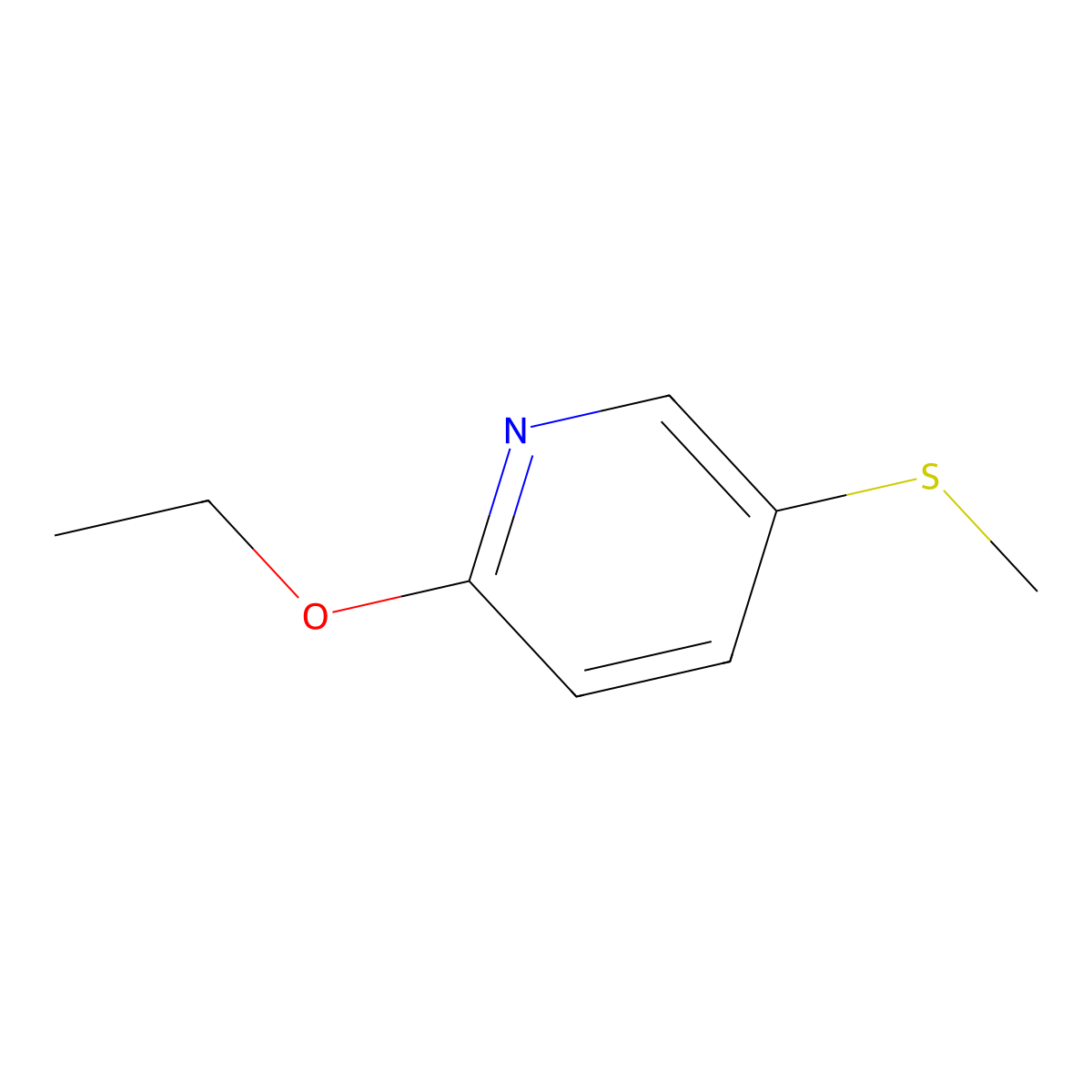 2-Ethoxy-5-(methylthio)pyridine molecular structure, CAS 1392212-35-9