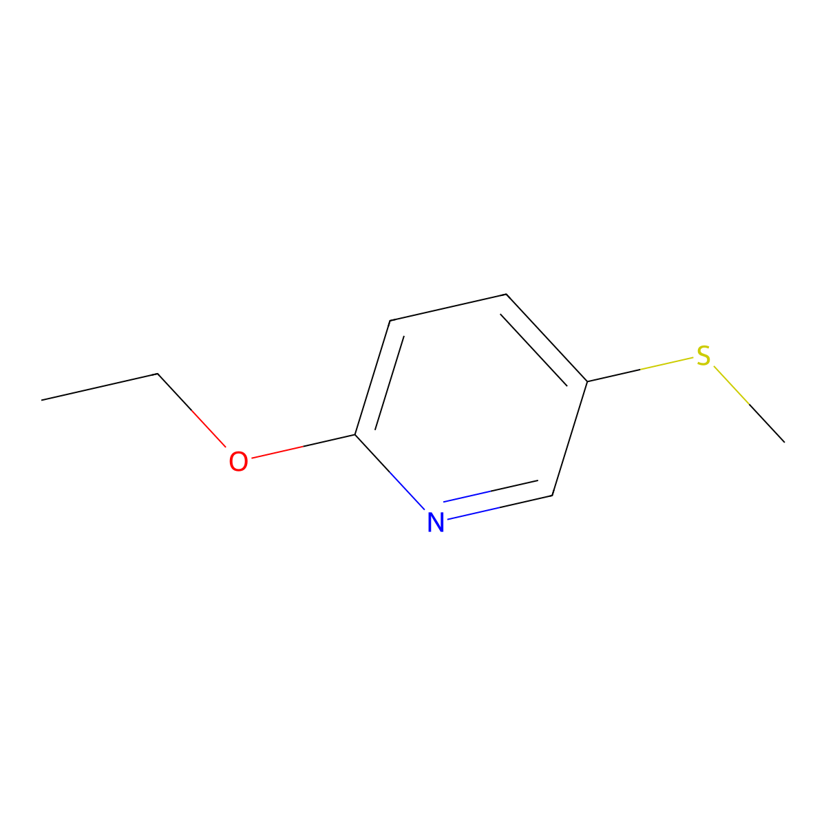 2-Ethoxy-5-(methylthio)pyridine molecular structure, CAS 1392212-35-9