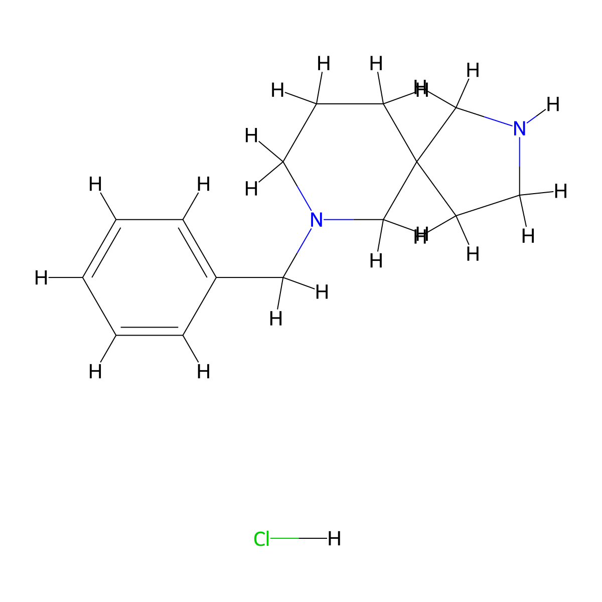 7-Benzyl-2,7-diazaspiro[4.5]decane hydrochloride molecular structure, CAS 1392212-71-3