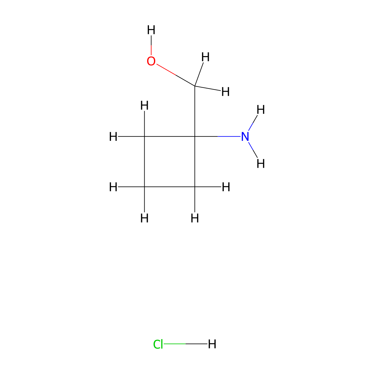 (1-Aminocyclobutyl)methanol hydrochloride molecular structure, CAS 1392213-15-8