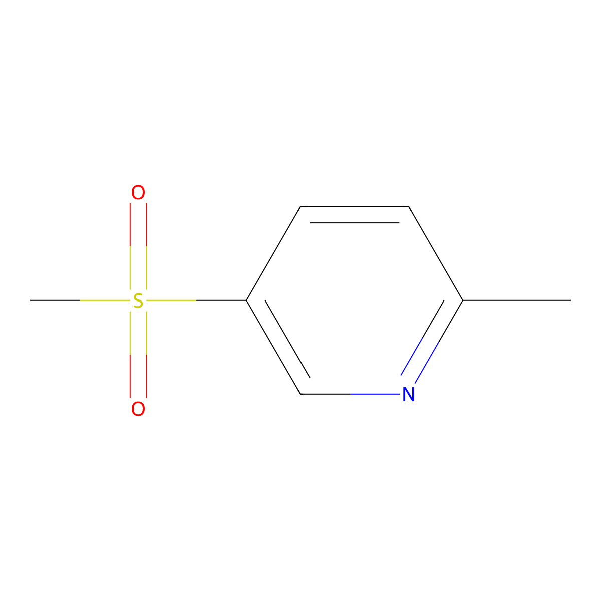 5-Methanesulfonyl-2-methylpyridine molecular structure, CAS 1392213-58-9