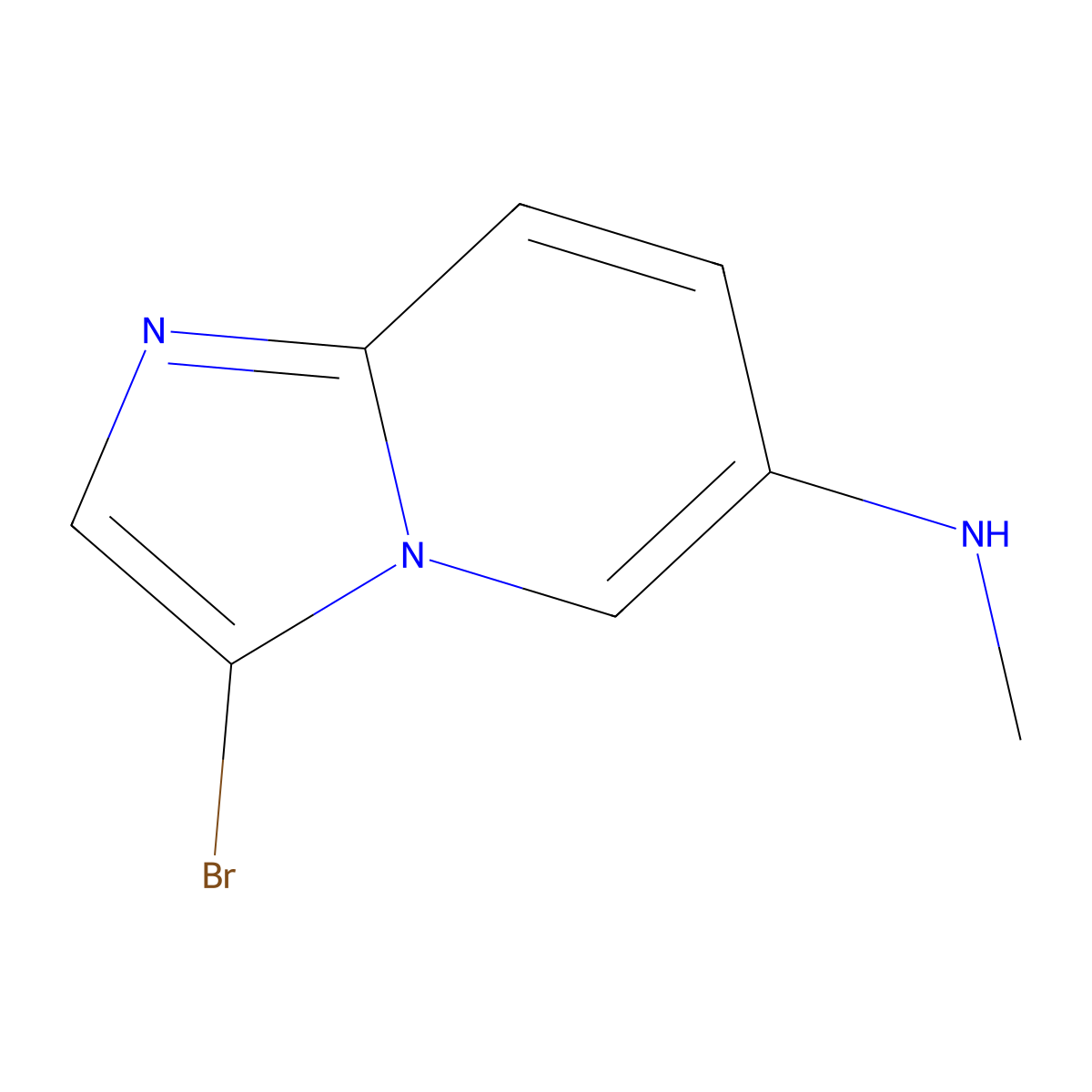 3-Bromo-N-methylimidazo[1,2-a]pyridin-6-amine molecular structure, CAS 1392214-20-8