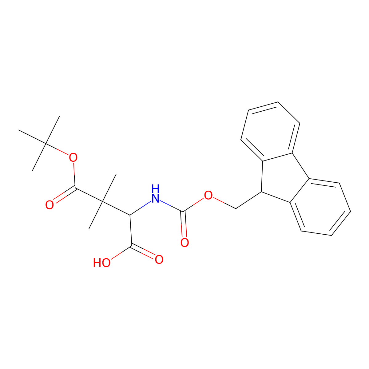 (S)-Fmoc-beta-dimethyl-asp(otbu)-OH molecular structure, CAS 1392219-11-2