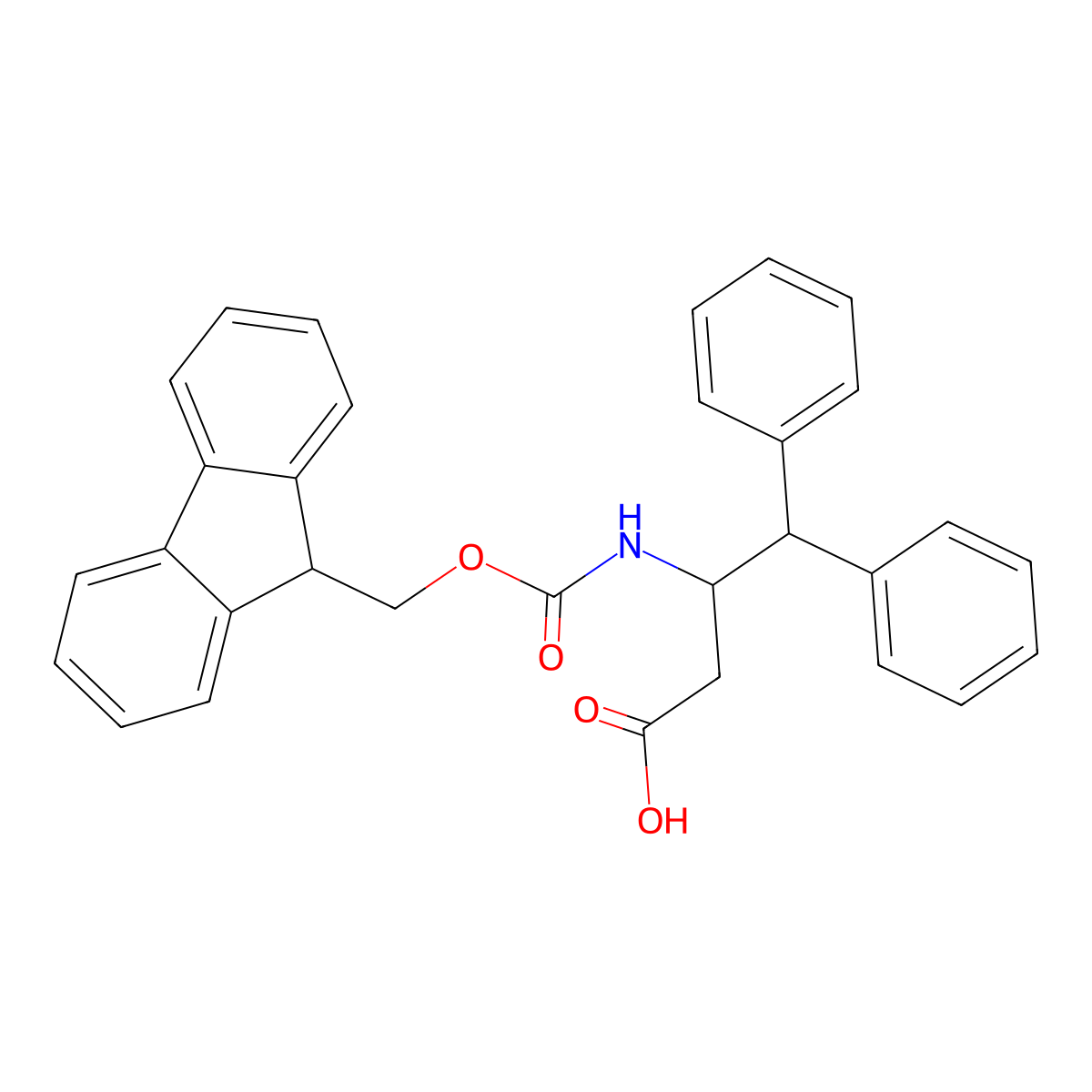 Fmoc-4-phenyl-L-b-homophenylalanine molecular structure, CAS 1392219-75-8