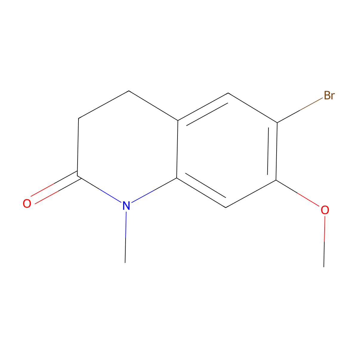 6-Bromo-7-methoxy-1-methyl-1,2,3,4-tetrahydroquinolin-2-one molecular structure, CAS 1392223-83-4