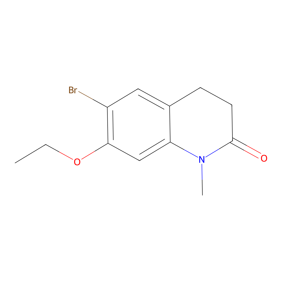 6-Bromo-7-ethoxy-1-methyl-1,2,3,4-tetrahydroquinolin-2-one molecular structure, CAS 1392223-84-5
