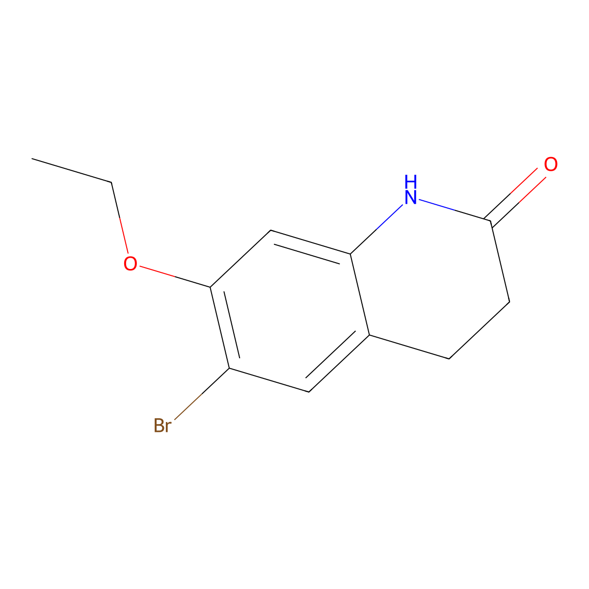 6-Bromo-7-ethoxy-1,2,3,4-tetrahydroquinolin-2-one molecular structure, CAS 1392223-87-8