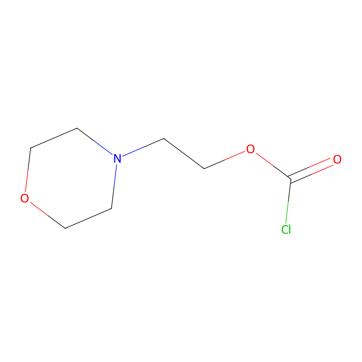2-(Morpholin-4-yl)ethyl carbonochloridate molecular structure, CAS 1392235-06-1