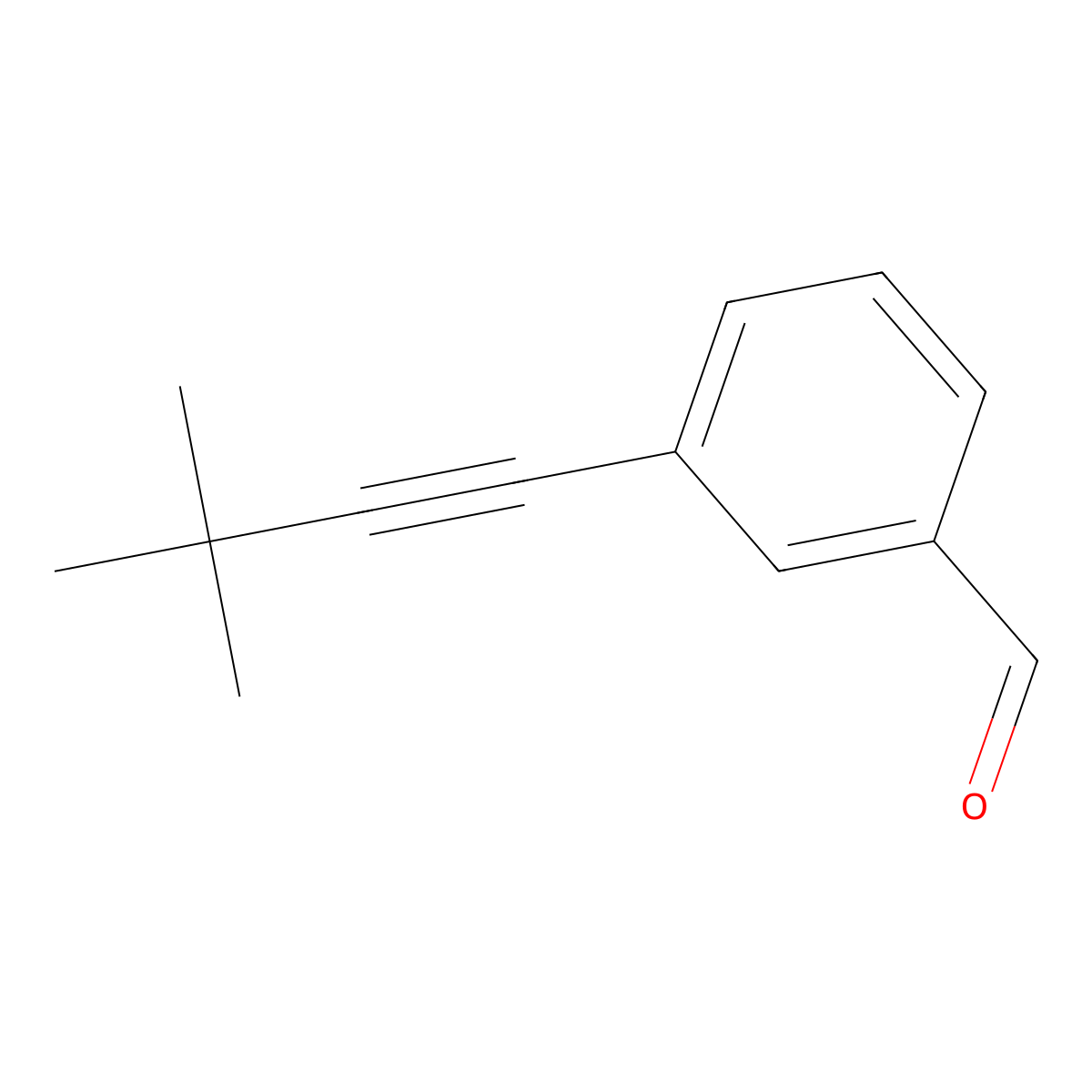 3-(3,3-Dimethyl-1-butyn-1-yl)benzaldehyde molecular structure, CAS 1392236-84-8