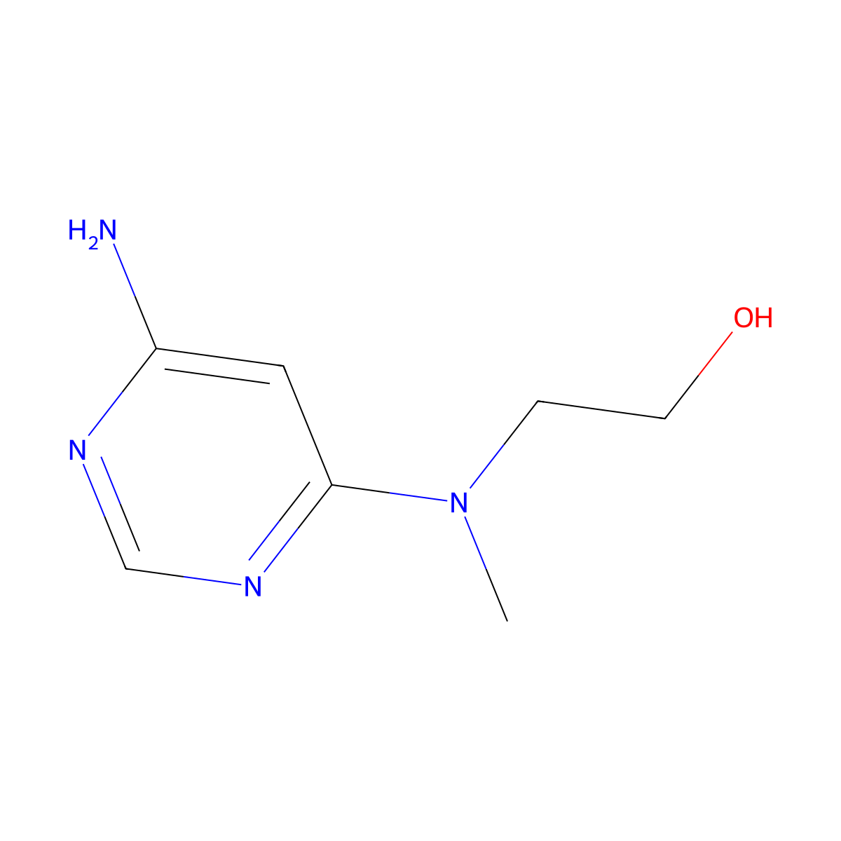 2-((6-Aminopyrimidin-4-yl)(methyl)amino)ethanol molecular structure, CAS 1392237-64-7