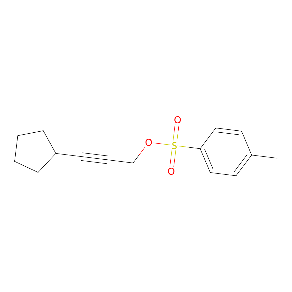 3-Cyclopentylprop-2-yn-1-yl 4-methylbenzene-1-sulfonate molecular structure, CAS 1392265-92-7