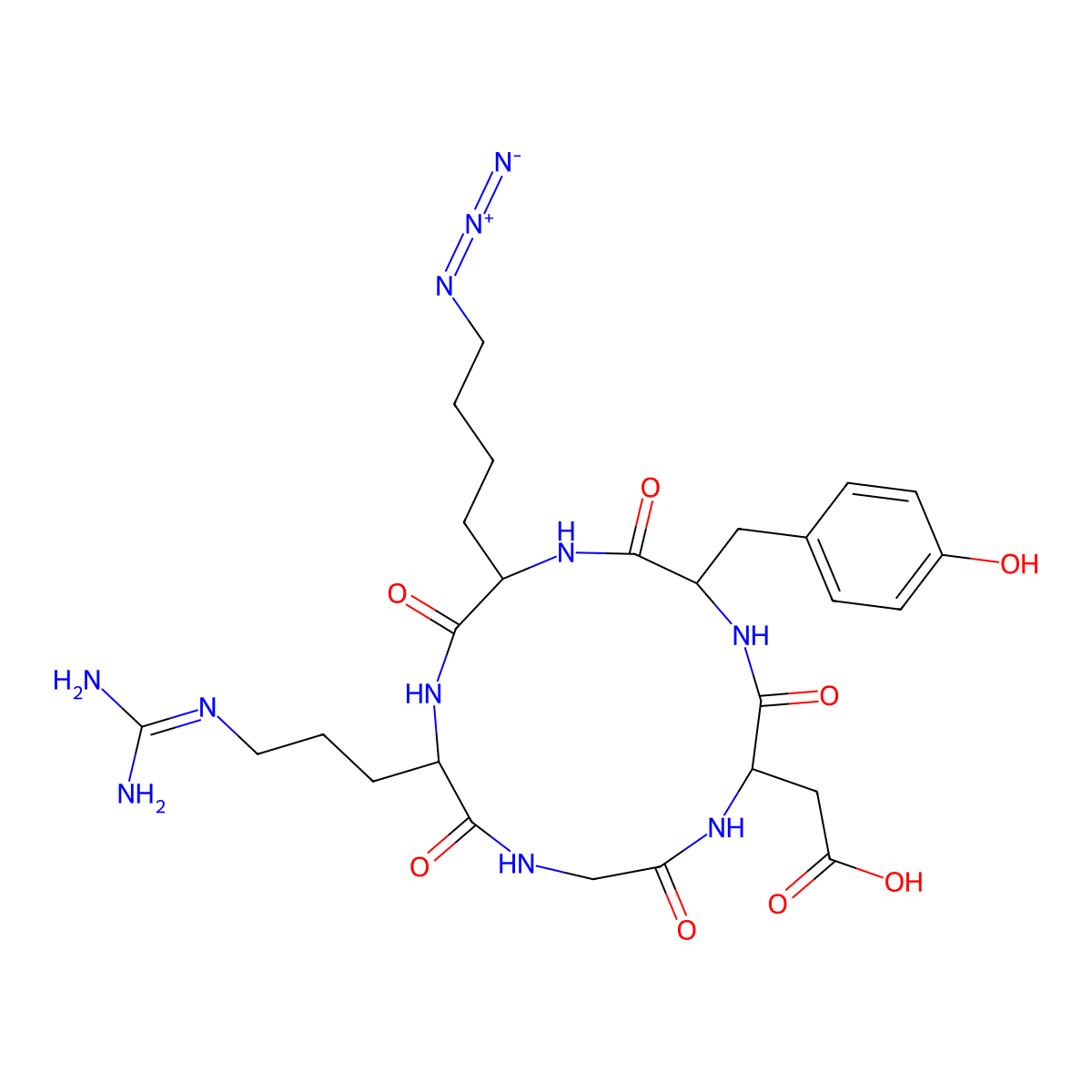 Azido-c(RGDyK) molecular structure, CAS 1392269-21-4