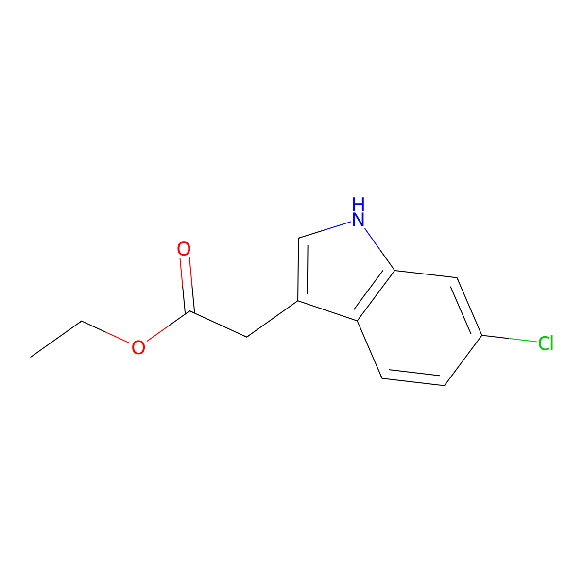 Ethyl 6-Chloroindole-3-acetate molecular structure, CAS 1392273-26-5