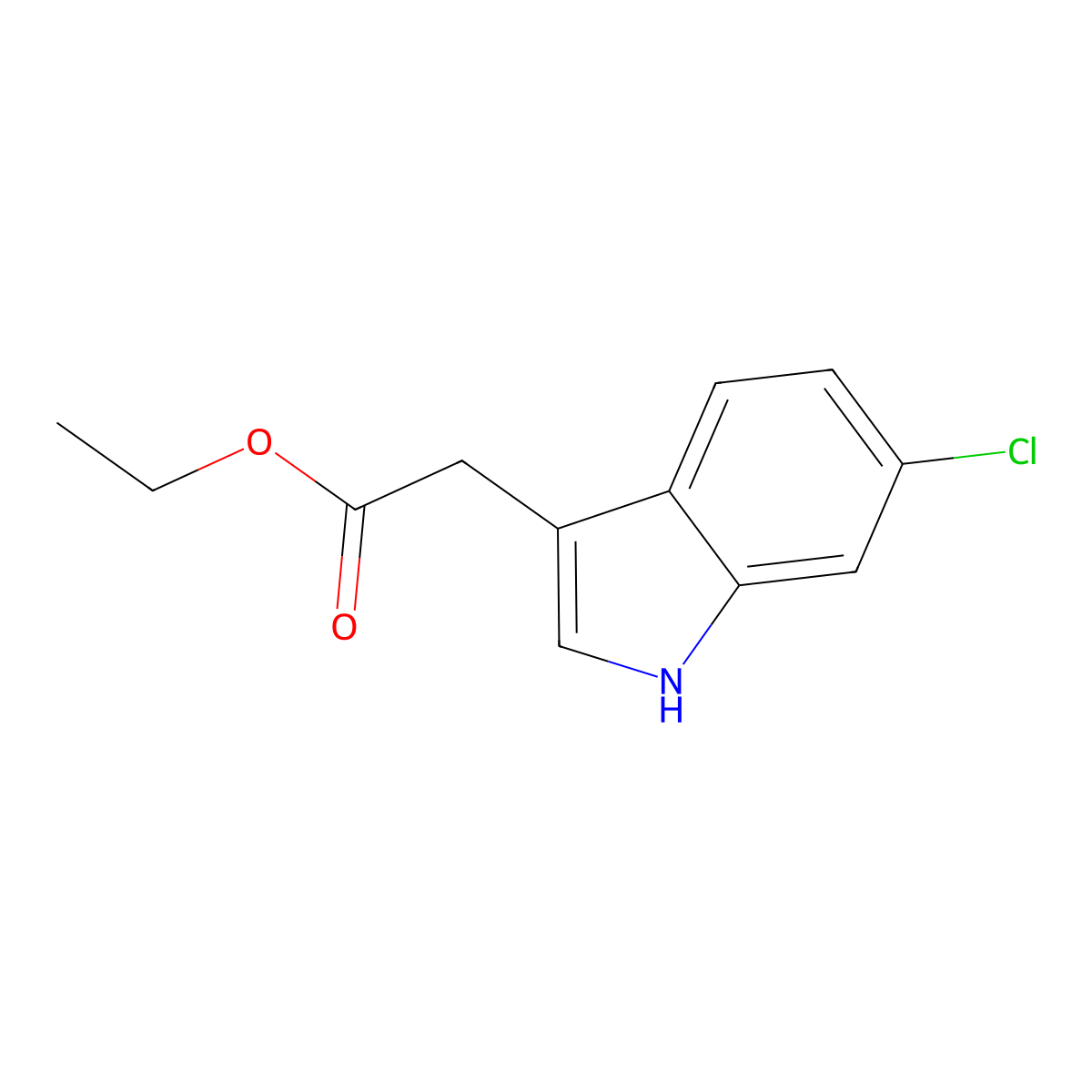 Ethyl 6-Chloroindole-3-acetate molecular structure, CAS 1392273-26-5