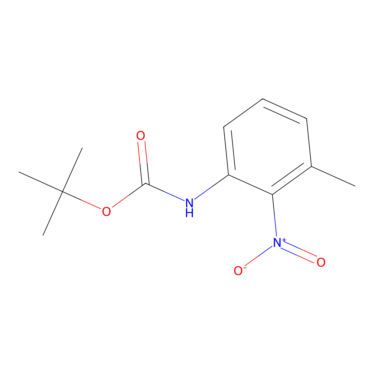 tert-Butyl (3-methyl-2-nitrophenyl)carbamate molecular structure, CAS 1392274-11-1