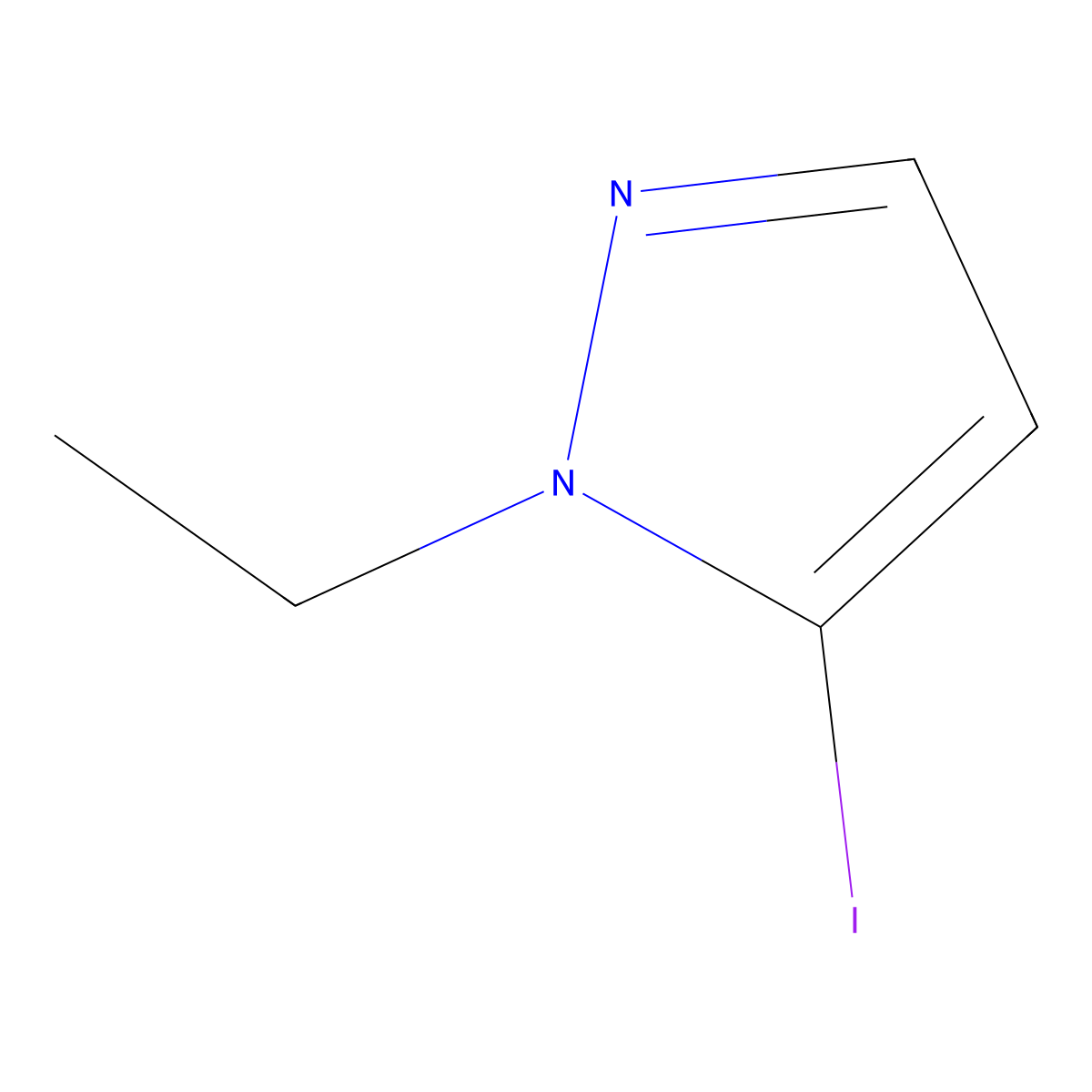 1-Ethyl-5-iodopyrazole molecular structure, CAS 1392274-29-1