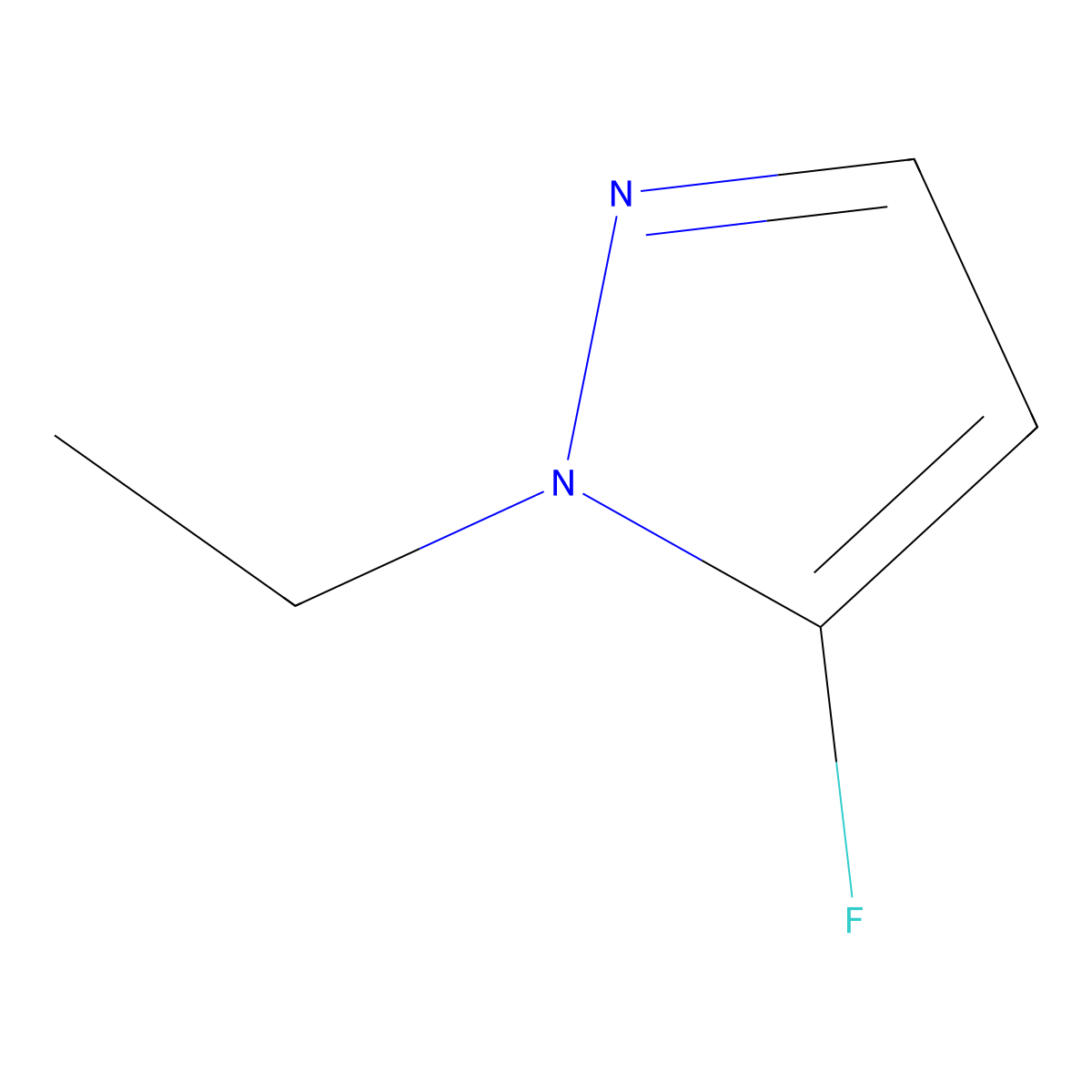1-ethyl-5-fluoro-1H-pyrazole molecular structure, CAS 1392274-40-6