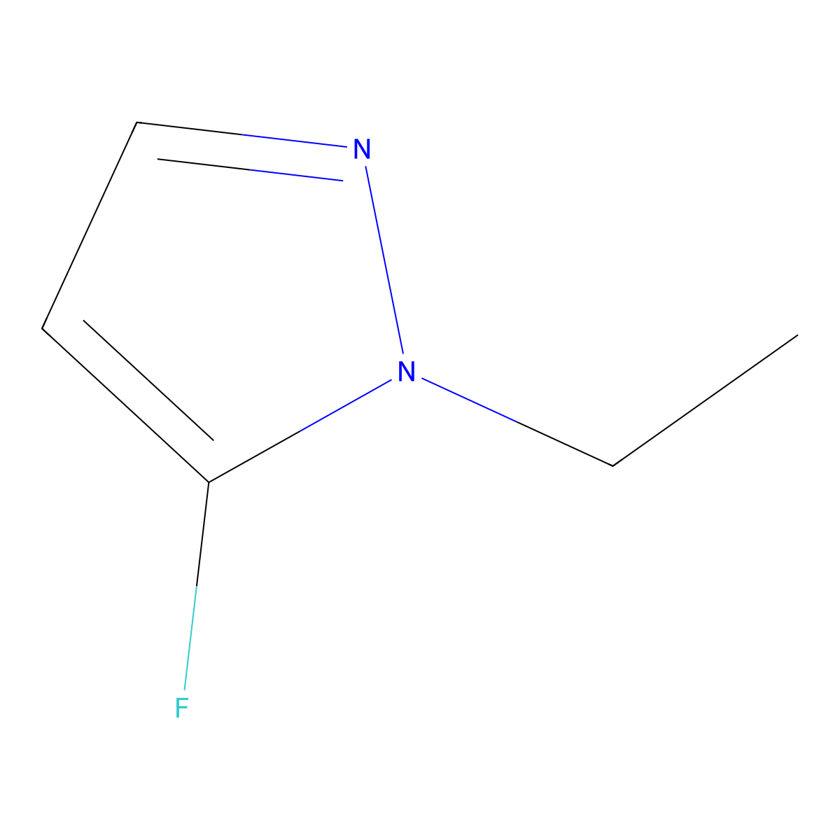 1-ethyl-5-fluoro-1H-pyrazole molecular structure, CAS 1392274-40-6