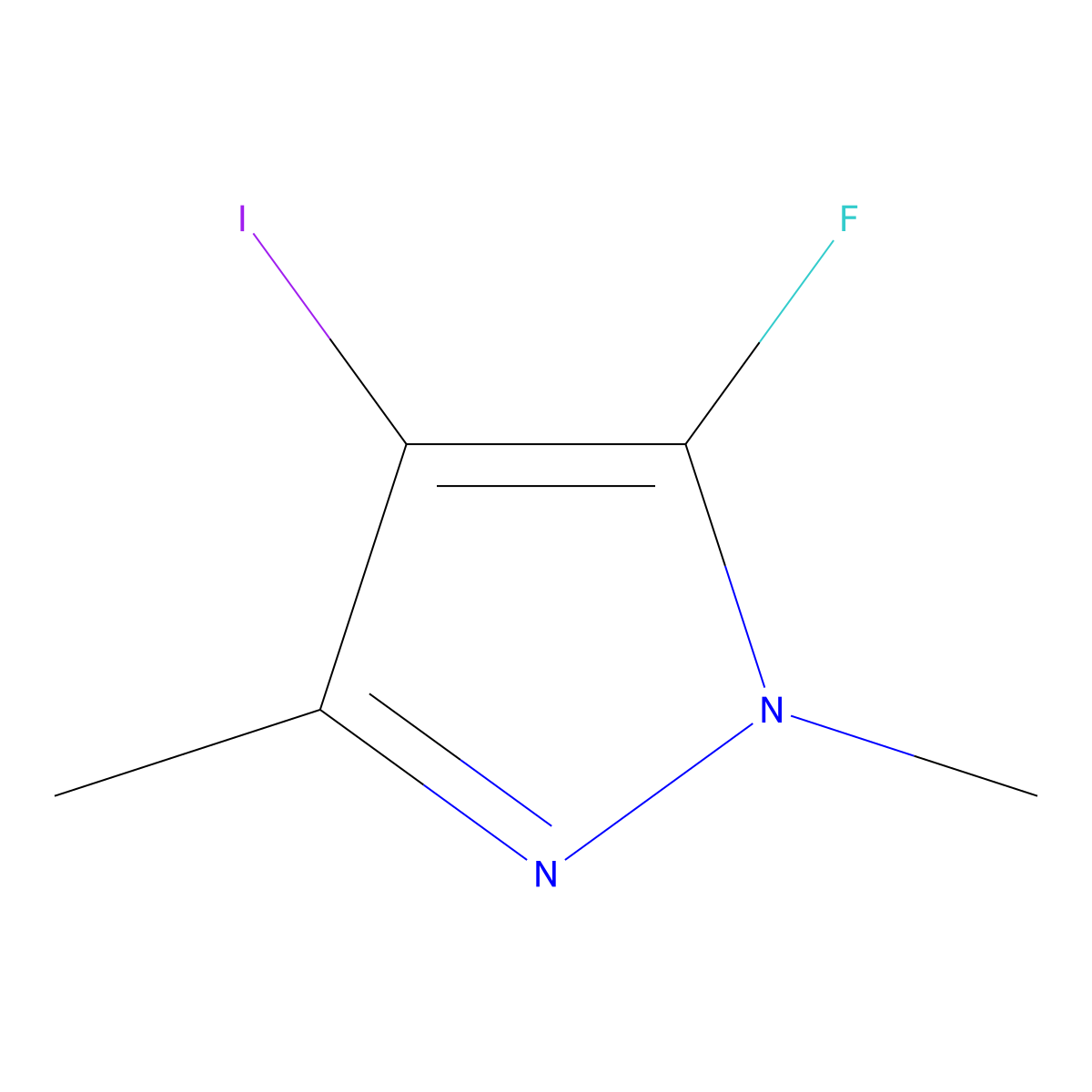 5-Fluoro-4-iodo-1,3-dimethyl-1H-pyrazole molecular structure, CAS 1392274-43-9