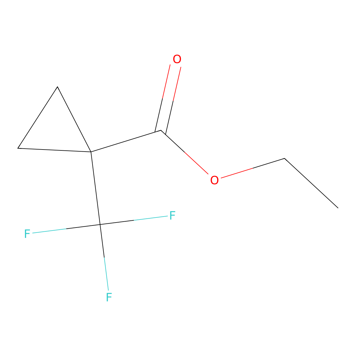 Ethyl 1-(trifluoromethyl)cyclopropanecarboxylate molecular structure, CAS 139229-57-5