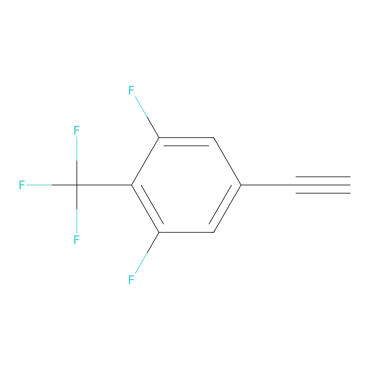 5-Ethynyl-1,3-difluoro-2-(trifluoromethyl)benzene molecular structure, CAS 1392328-82-3