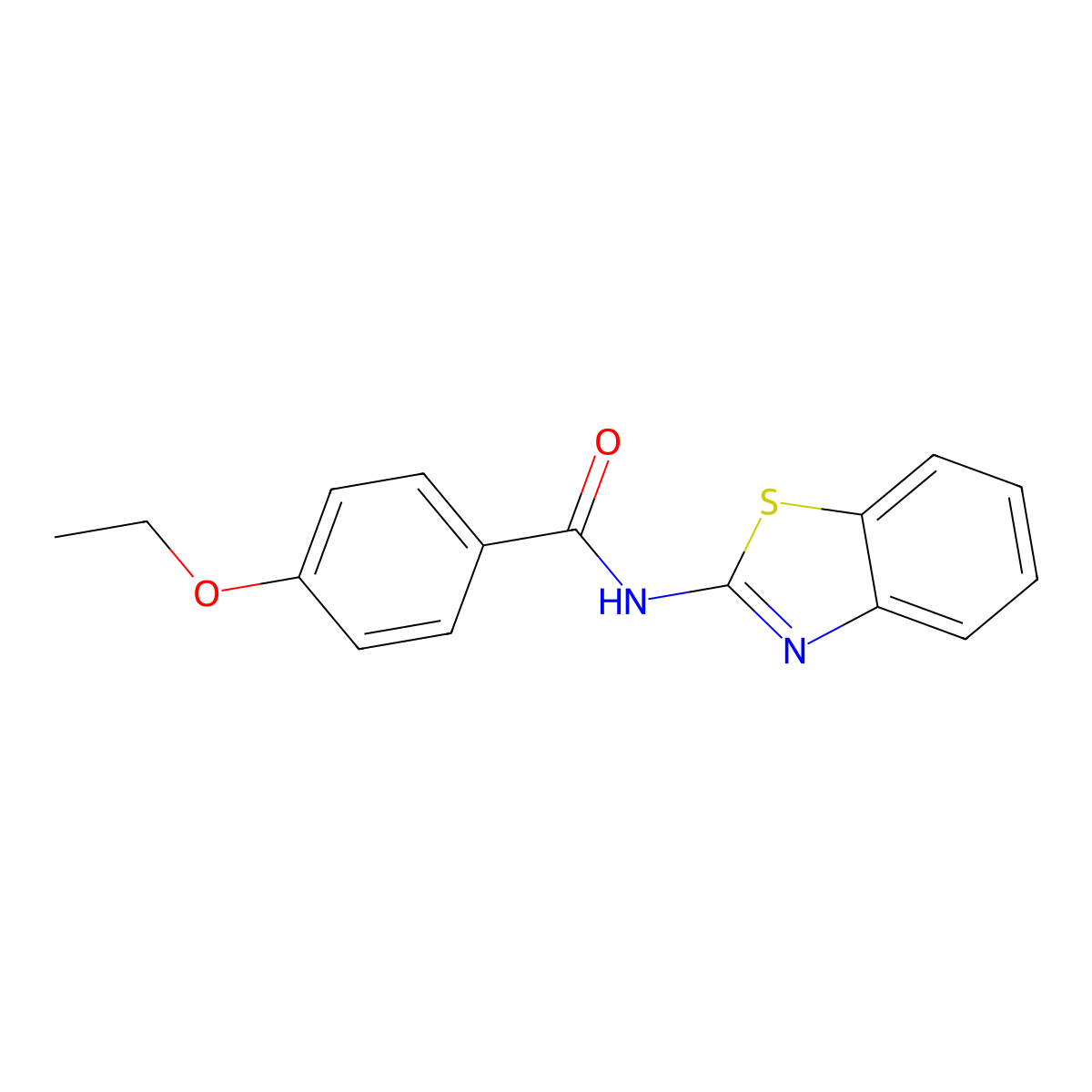 N-(1,3-Benzothiazol-2-YL)-4-ethoxybenzamide molecular structure, CAS 139233-23-1