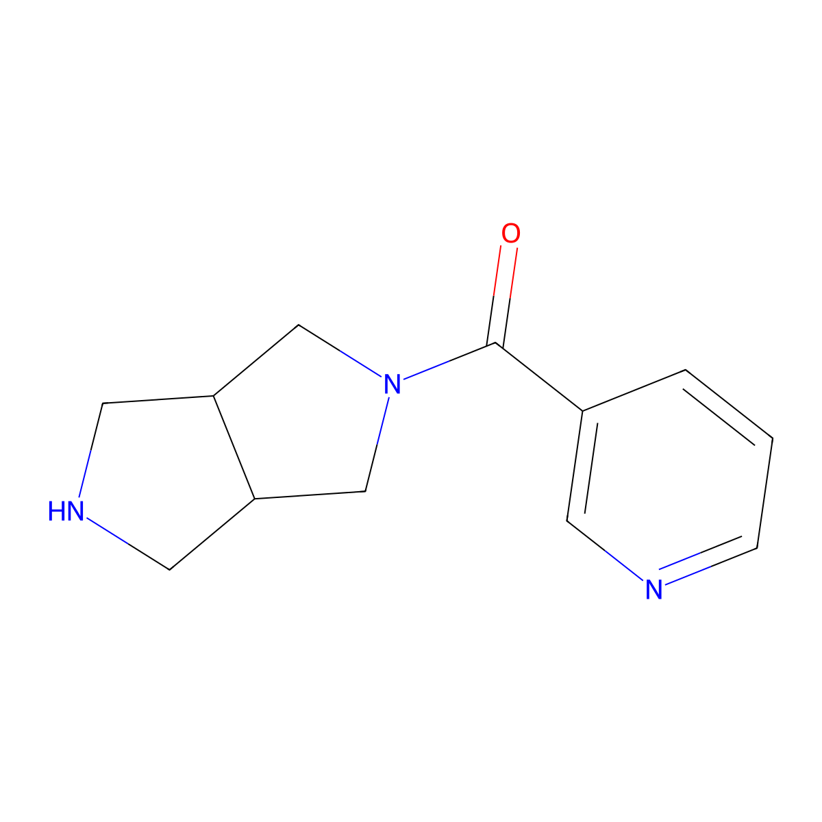 (Hexahydropyrrolo[3,4-c]pyrrol-2(1H)-yl)(pyridin-3-yl)methanone molecular structure, CAS 1392331-18-8