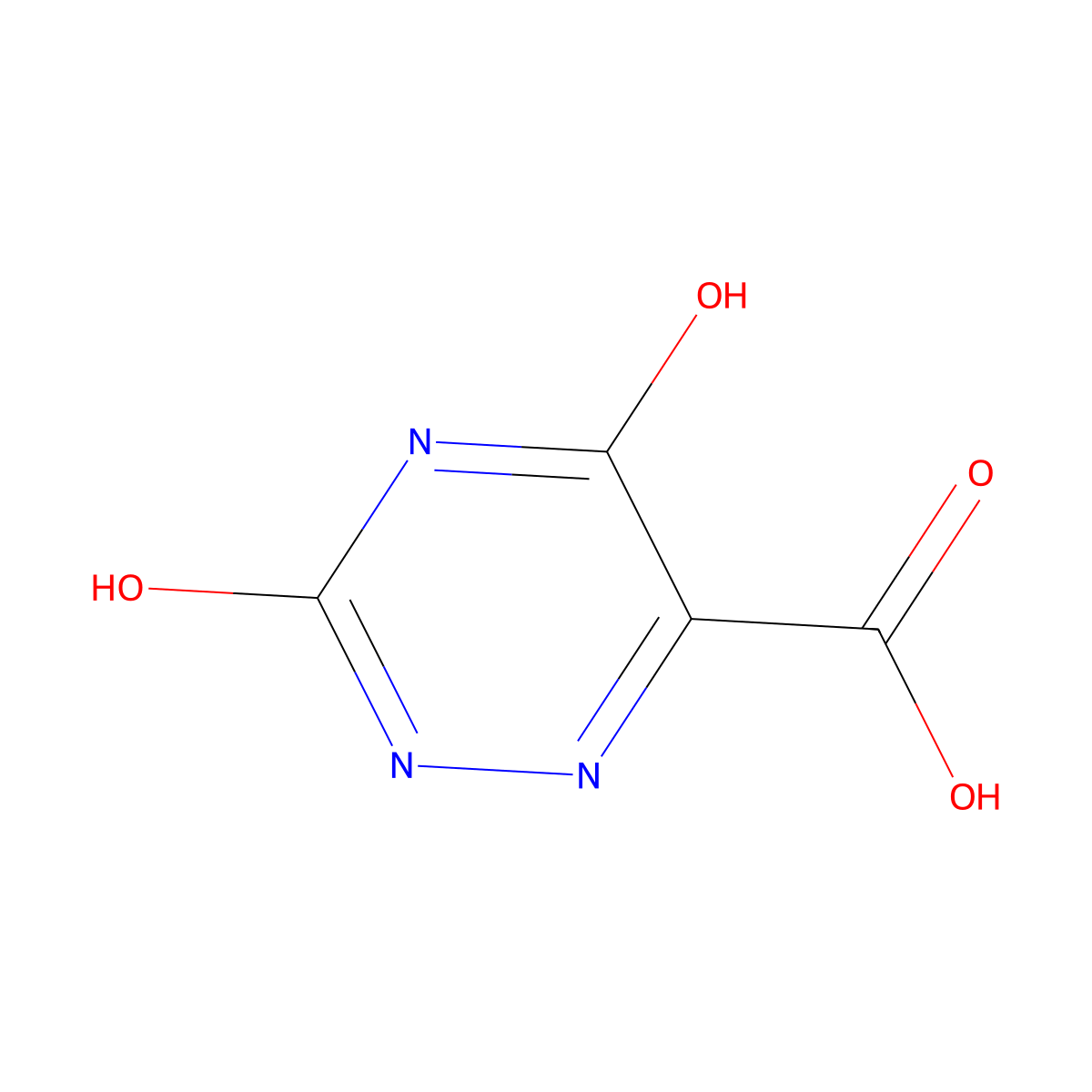 3,5-Dioxo-2,3,4,5-tetrahydro-1,2,4-triazine-6-carboxylic acid molecular structure, CAS 13924-15-7