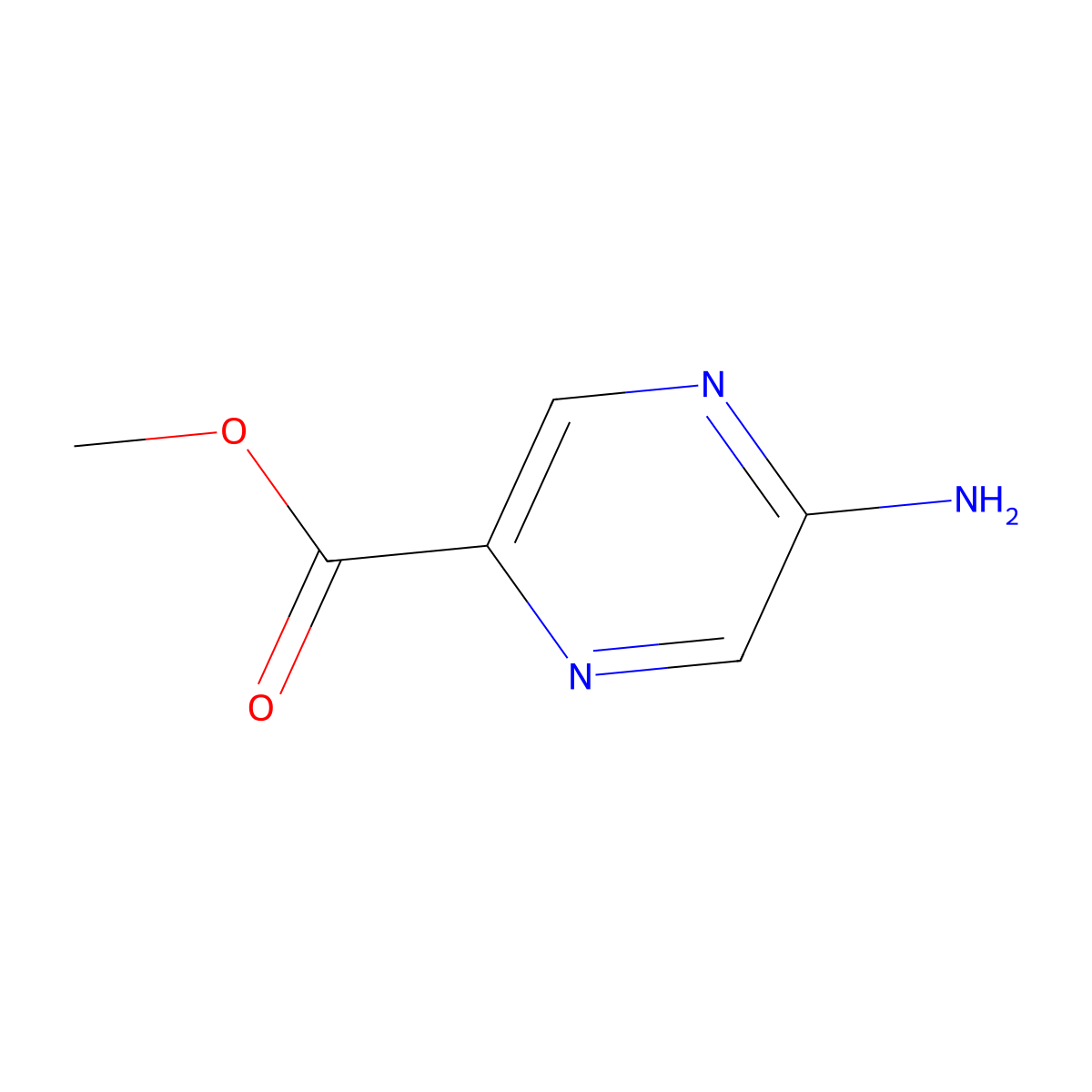 Methyl 5-aminopyrazine-2-carboxylate molecular structure, CAS 13924-94-2