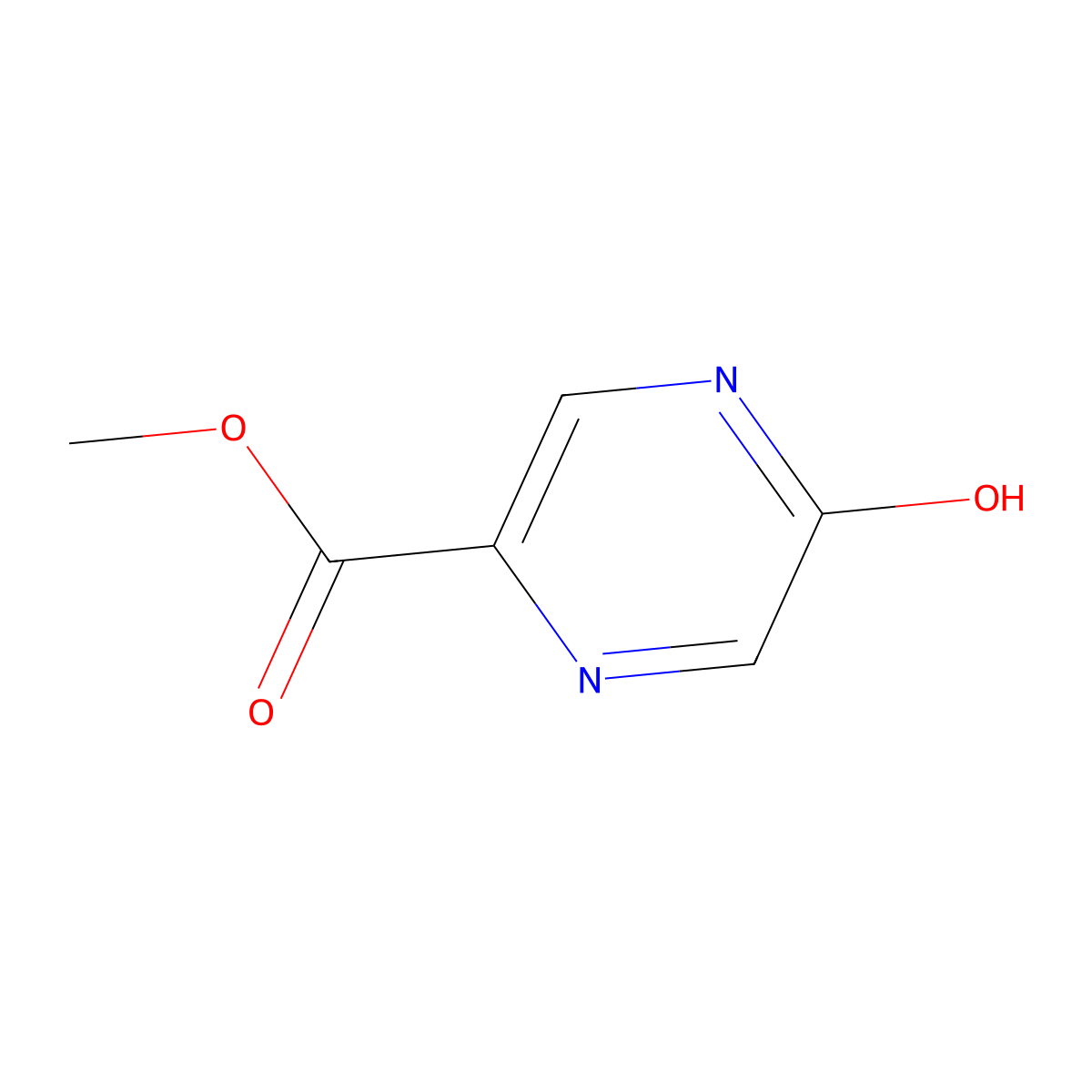 Methyl 5-hydroxypyrazine-2-carboxylate molecular structure, CAS 13924-95-3