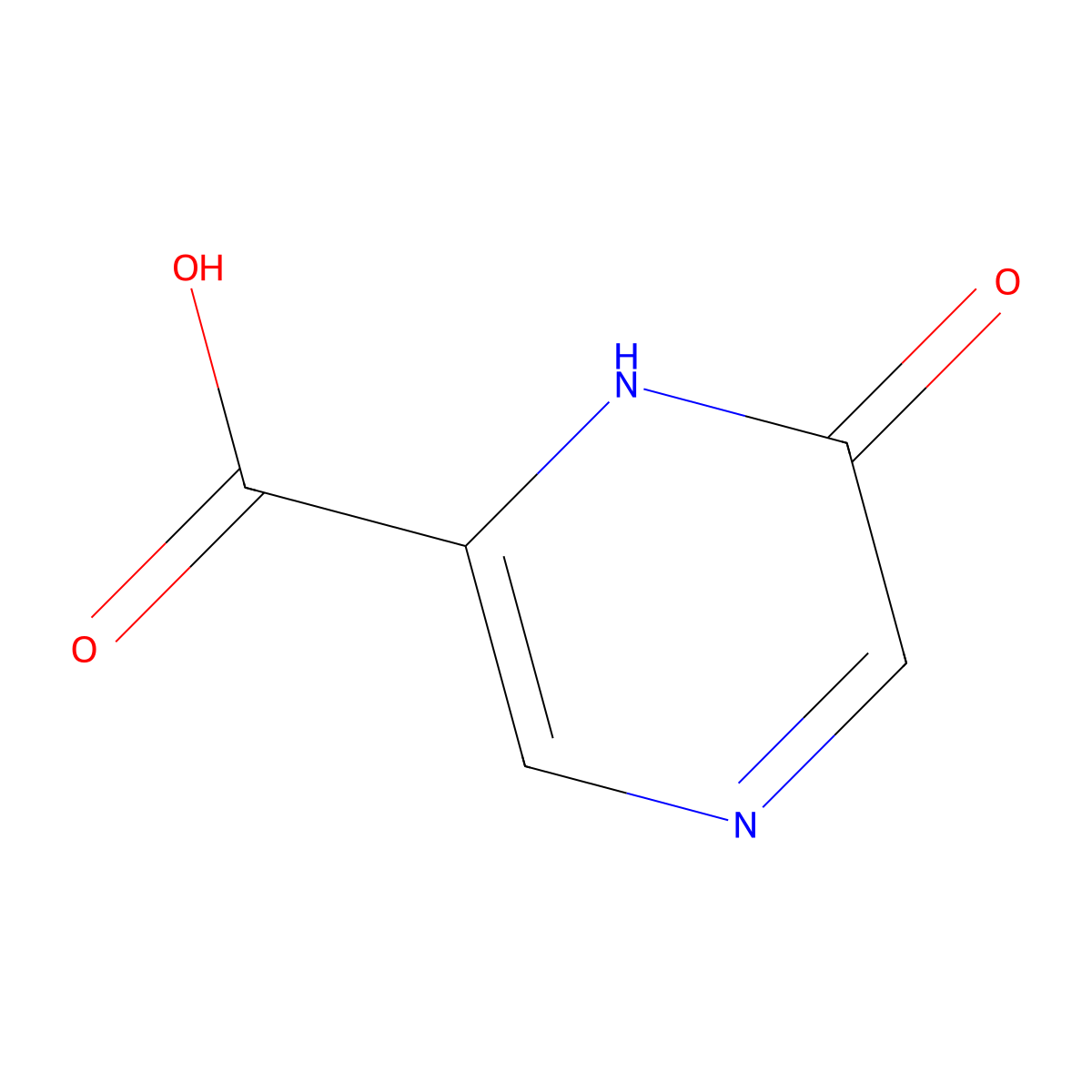 6-Oxo-1,6-dihydropyrazine-2-carboxylic acid molecular structure, CAS 13924-99-7