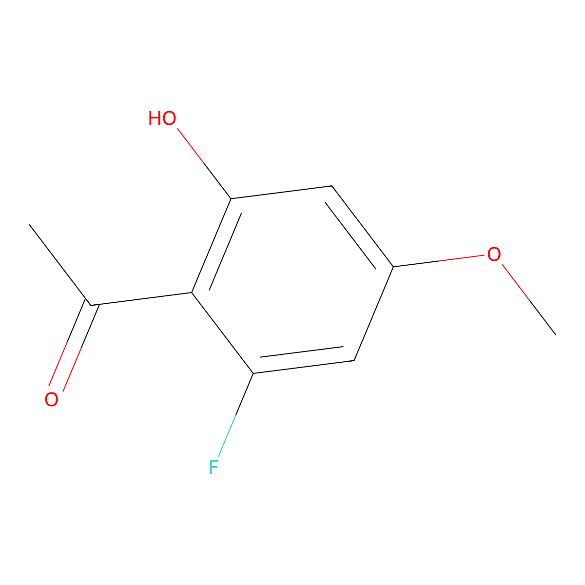 1-(2-Fluoro-6-hydroxy-4-methoxyphenyl)ethanone molecular structure, CAS 1392413-63-6