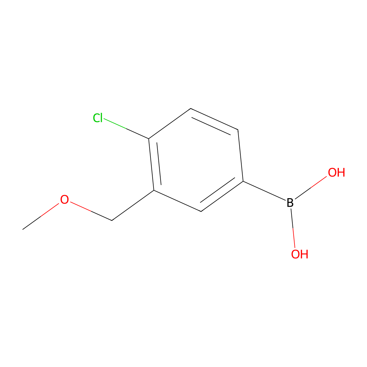[4-Chloro-3-(methoxymethyl)phenyl]boronic acid molecular structure, CAS 1392415-54-1