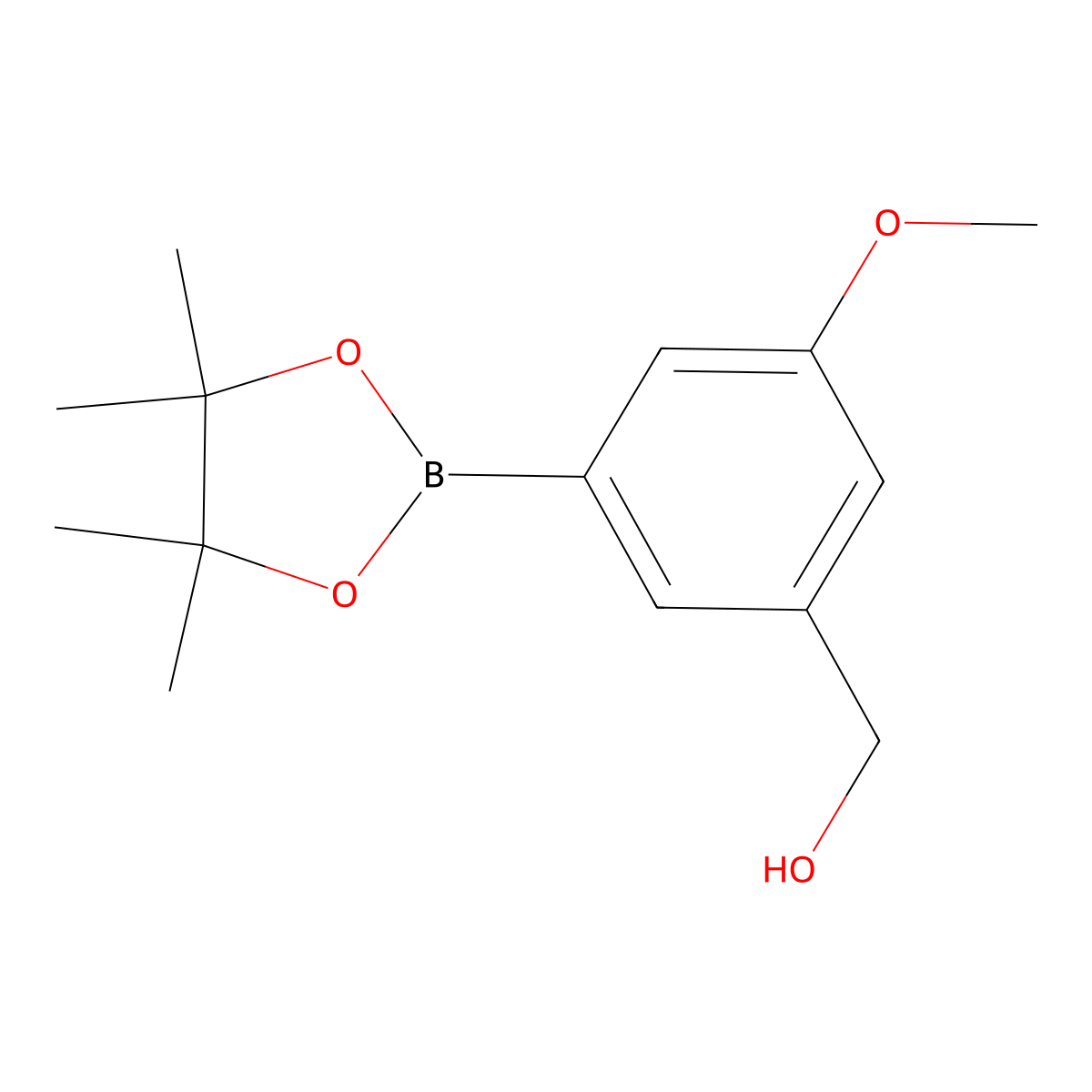 [3-Methoxy-5-(tetramethyl-1,3,2-dioxaborolan-2-yl)phenyl]methanol molecular structure, CAS 1392421-83-8