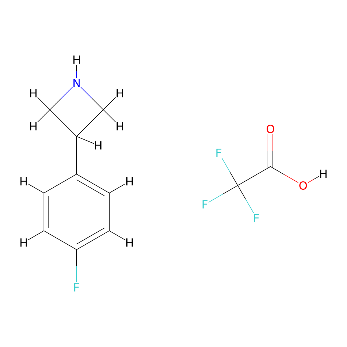 3-(4-Fluorophenyl)azetidine;2,2,2-trifluoroacetic acid molecular structure, CAS 1392434-90-0