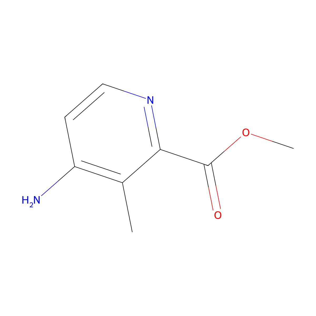 Methyl 4-amino-3-methylpyridine-2-carboxylate molecular structure, CAS 1392447-27-6