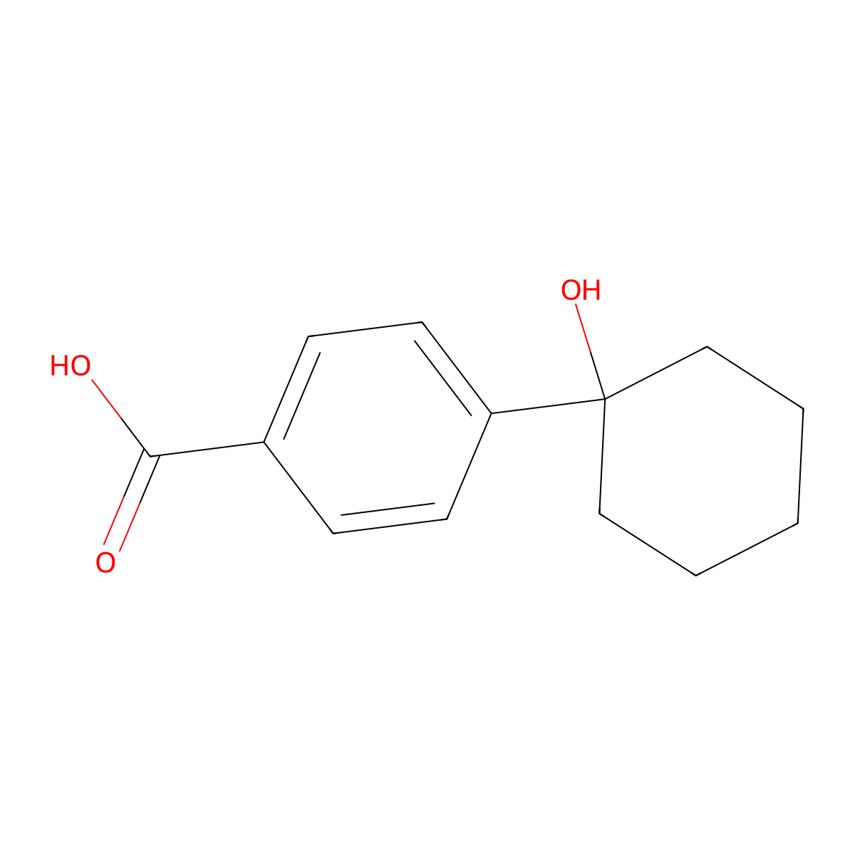4-(1-Hydroxycyclohexyl)benzoic acid molecular structure, CAS 1392466-91-9