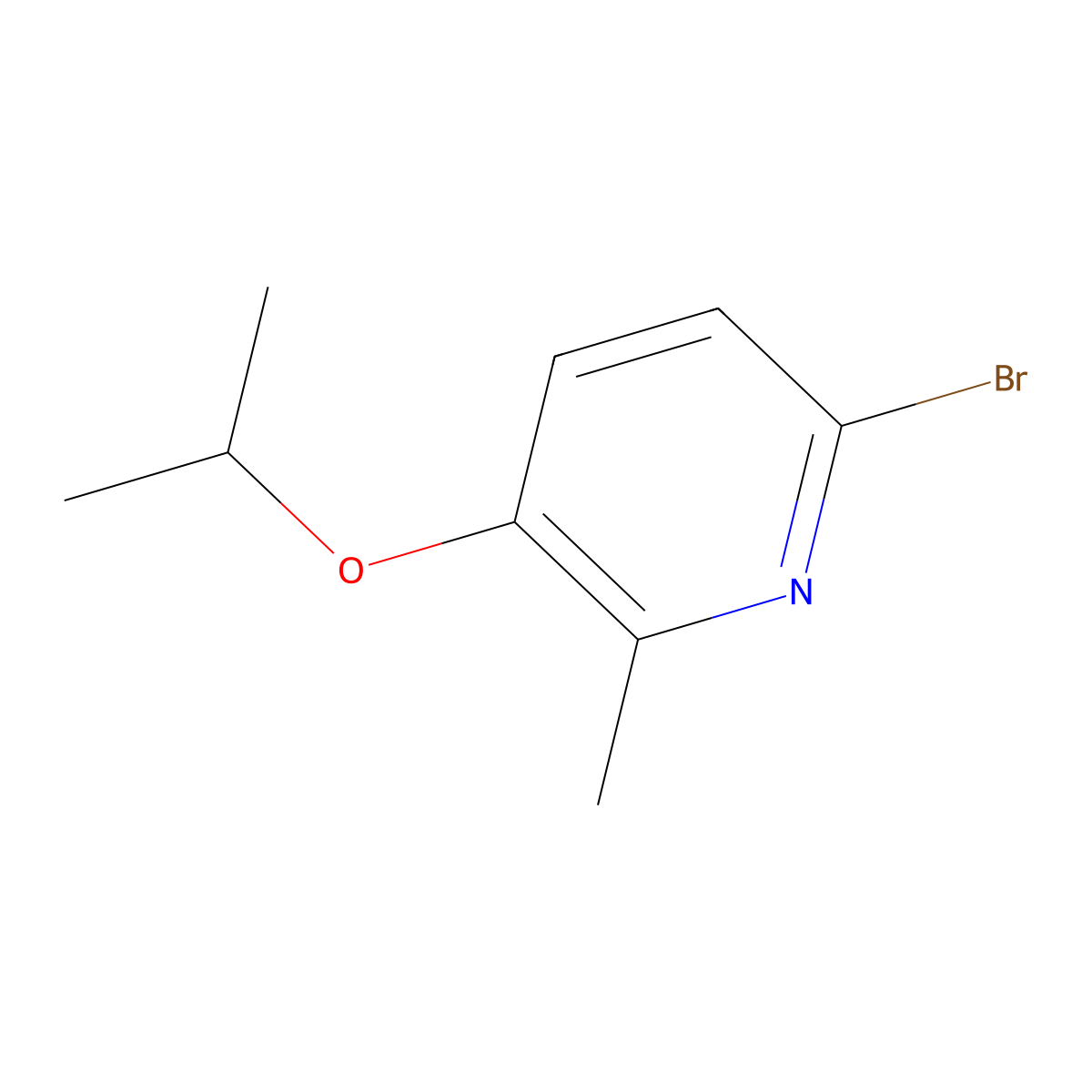6-Bromo-3-isopropoxy-2-methylpyridine molecular structure, CAS 1392466-94-2