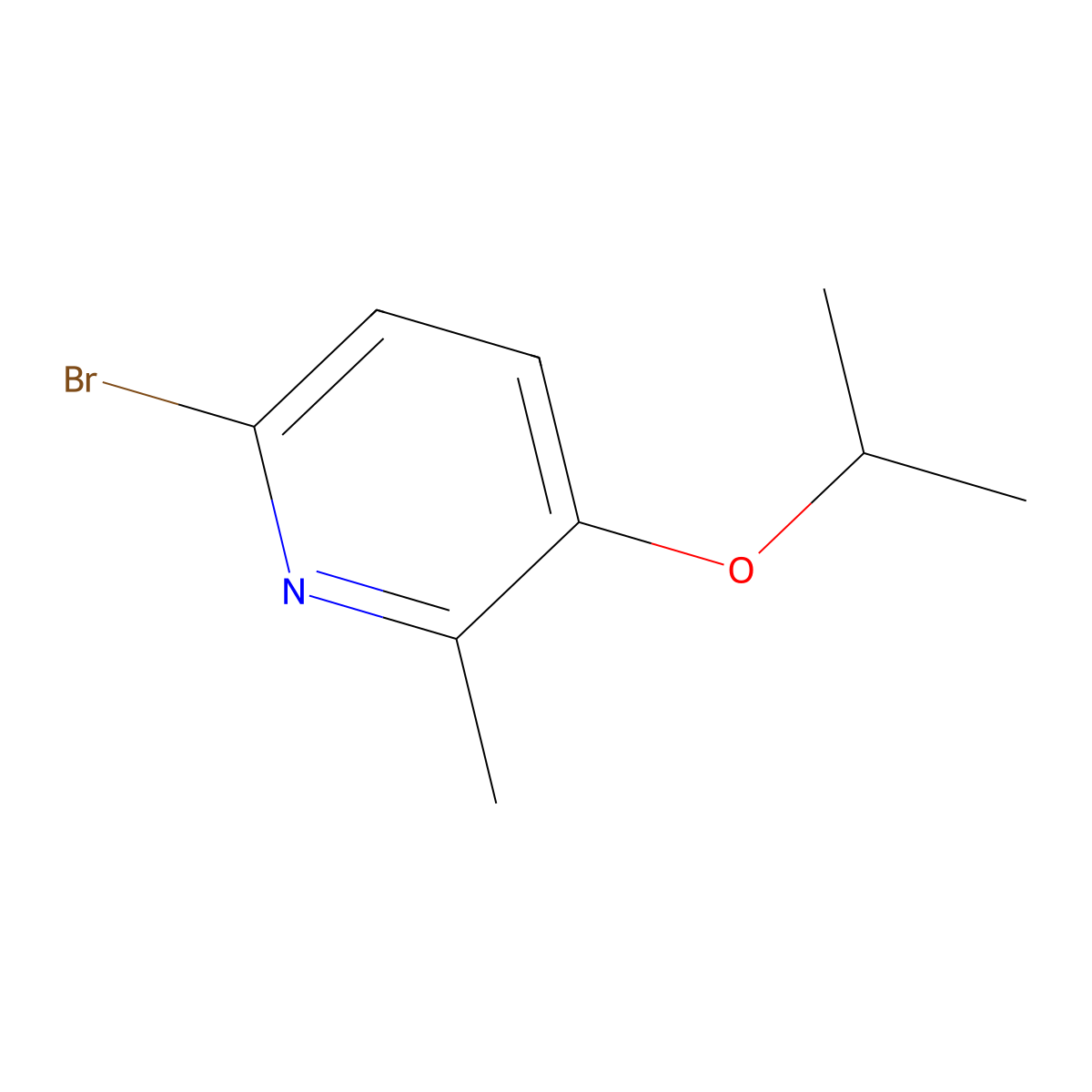 6-Bromo-3-isopropoxy-2-methylpyridine molecular structure, CAS 1392466-94-2