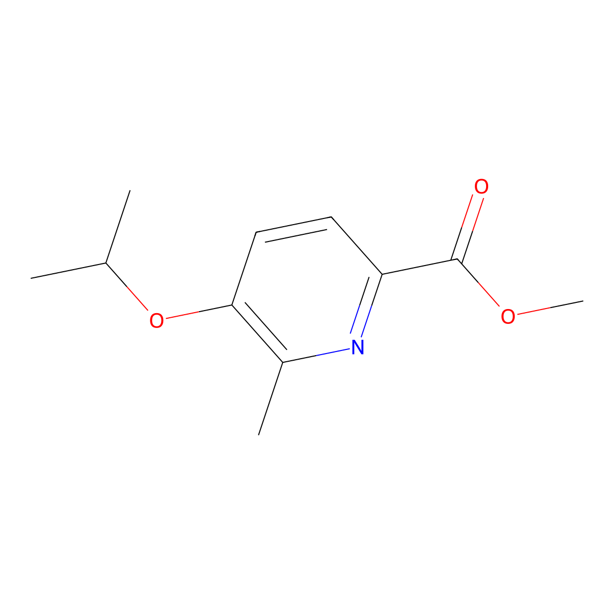 Methyl 5-isopropoxy-6-methylpicolinate molecular structure, CAS 1392466-95-3