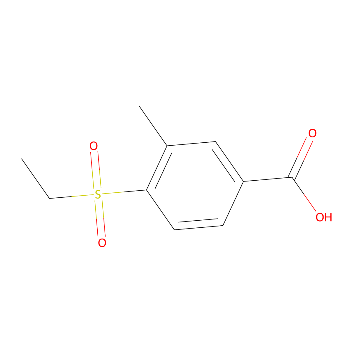 4-(Ethanesulfonyl)-3-methylbenzoic acid molecular structure, CAS 1392466-96-4