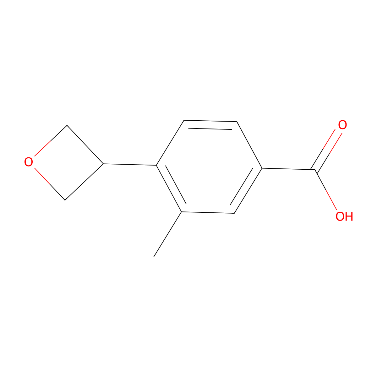 3-Methyl-4-(oxetan-3-YL)benzoic acid molecular structure, CAS 1392467-02-5