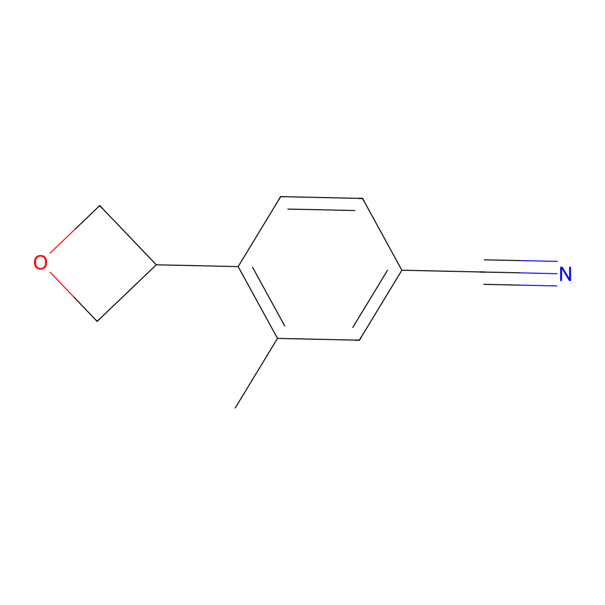 3-Methyl-4-(oxetan-3-YL)benzonitrile molecular structure, CAS 1392467-03-6