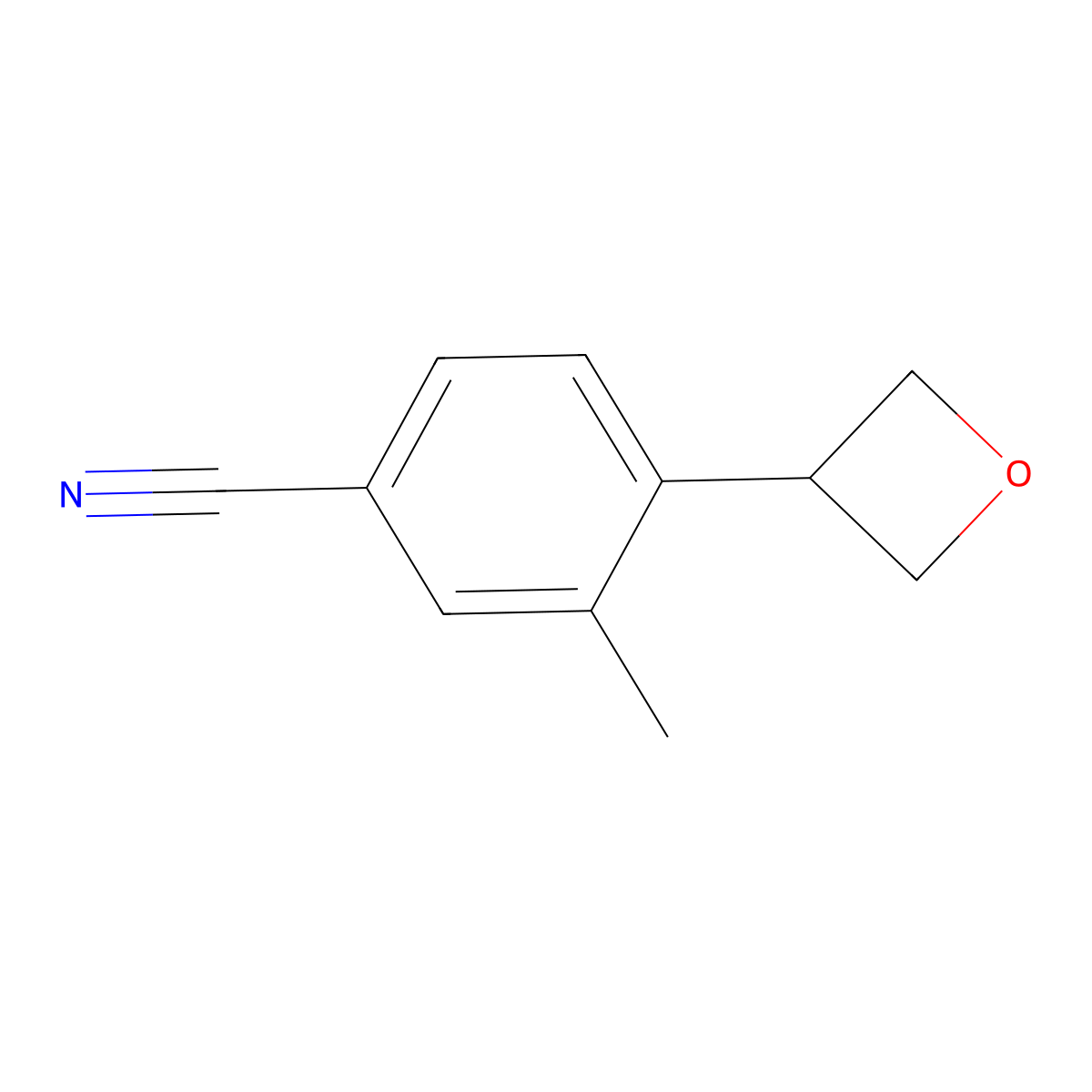 3-Methyl-4-(oxetan-3-YL)benzonitrile molecular structure, CAS 1392467-03-6