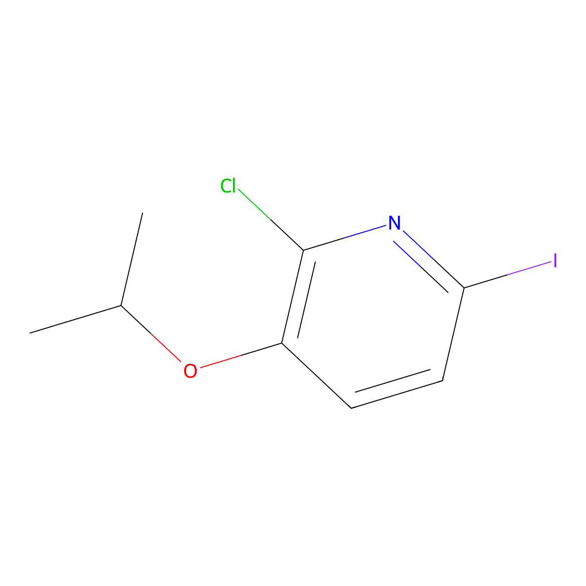 2-Chloro-6-iodo-3-isopropoxy-pyridine molecular structure, CAS 1392467-05-8